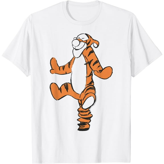 Winnie The Pooh Tigger Simple Sketch Unisex Softstyle T-Shirt for Men Women Kids