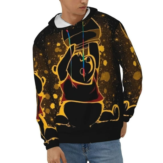Winnie The Pooh Unisex Hoodies 3D Print Hooded Sweatshirt for Men Women, Long Sleeve Fall Pullover Top with Pockets