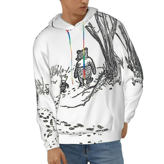 Winnie The Pooh Unisex Hoodies 3D Print Hooded Sweatshirt for Men Women, Long Sleeve Fall Pullover Top with Pockets