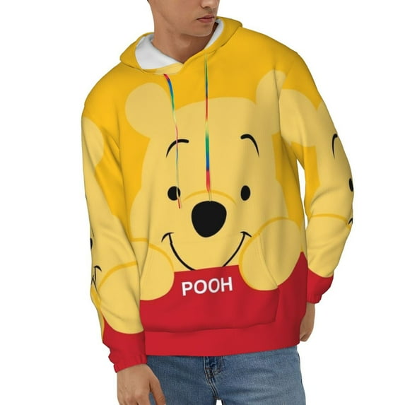 Winnie The Pooh Unisex Hoodies 3D Print Hooded Sweatshirt for Men Women, Long Sleeve Fall Pullover Top with Pockets