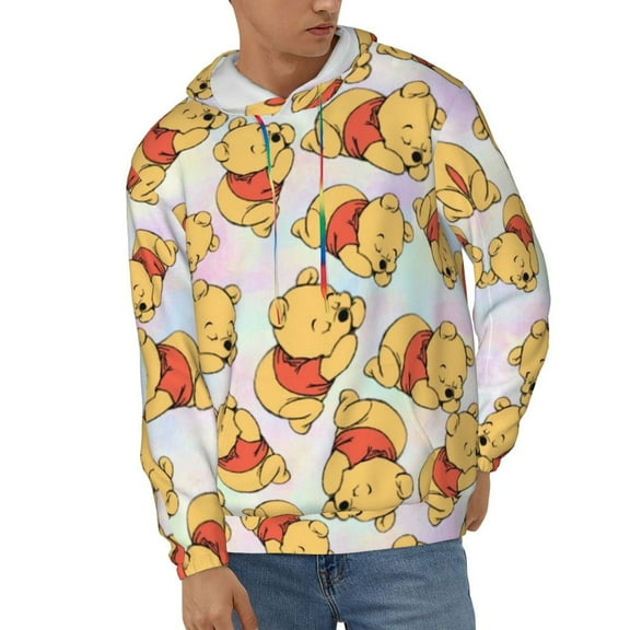 Winnie The Pooh Unisex Hoodies 3D Print Hooded Sweatshirt for Men Women, Long Sleeve Fall Pullover Top with Pockets