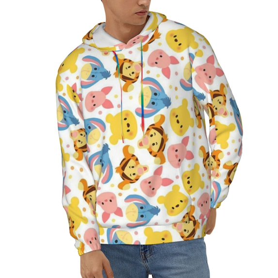 Winnie The Pooh Unisex Hoodies 3D Print Hooded Sweatshirt for Men Women, Long Sleeve Fall Pullover Top with Pockets