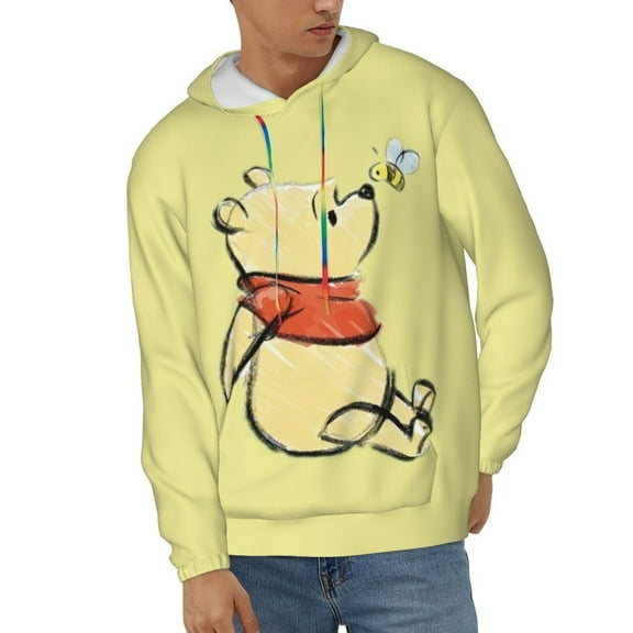 Winnie The Pooh Unisex Hoodies 3D Print Hooded Sweatshirt for Men Women, Long Sleeve Fall Pullover Top with Pockets
