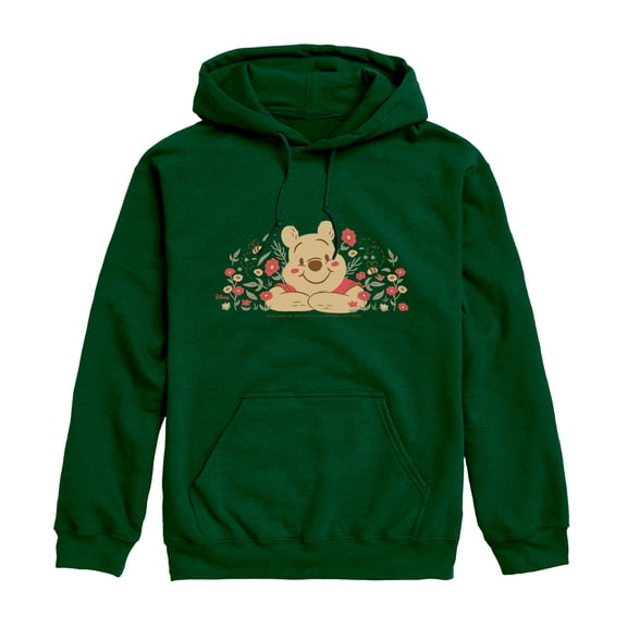 Winnie The Pooh - Winnie Florals - Men's Fleece Hoodie Sweatshirt