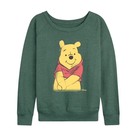 Winnie The Pooh - Winnie Sketch - Women's French Terry Long Sleeve Pullover
