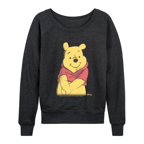 Winnie The Pooh - Winnie Sketch - Women's French Terry Long Sleeve Pullover