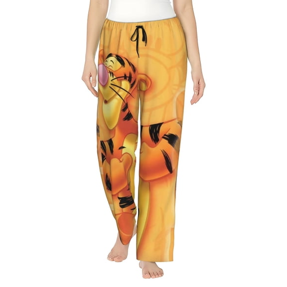 Winnie The Pooh Women's Pajama Pants, Cartoon Ultra Soft Comfy Lounge Bottoms, Casual Sleep Pj Pants Sleepwear With Pockets Drawstring