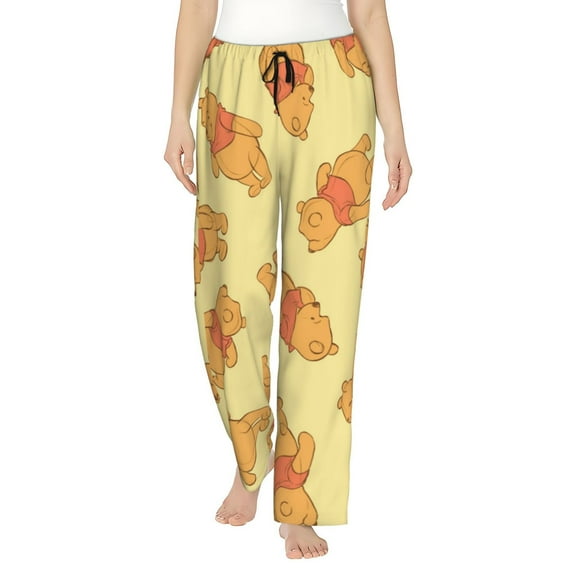 Winnie The Pooh Women's Pajama Pants Comfy Casual Loose Sleep Bottoms Pants Drawstring Wide Leg Long Lounge Pants