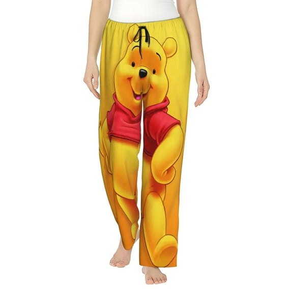 Winnie The Pooh Women's Pajama Pants Comfy Casual Loose Sleep Bottoms Pants Drawstring Wide Leg Long Lounge Pants