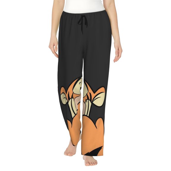 Winnie The Pooh Women's Pajama Pants Comfy Casual Loose Sleep Bottoms Pants Drawstring Wide Leg Long Lounge Pants