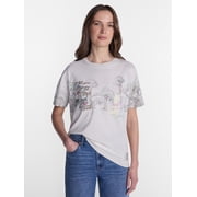 Winnie the Pooh Women's Printed Embroidered Tee with Short Sleeves, Sizes XXS-4X