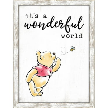 Winnie The Pooh Wood Framed Wall Decor