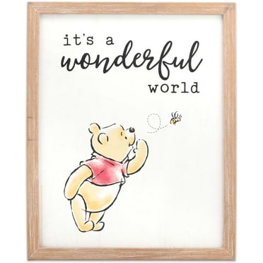 Winnie The Pooh Wood Framed Wall Decor