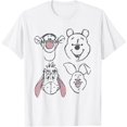 thumbnail image 1 of Winnie The Pooh and Friends Sketch Unisex Softstyle T-Shirt for Men Women Kids, 1 of 5