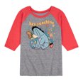 thumbnail image 1 of Winnie the Pooh - A Butterfly Lands on Eeyore's Nose - Hey Sunshine - Toddler And Youth Raglan Graphic T-Shirt, 1 of 1