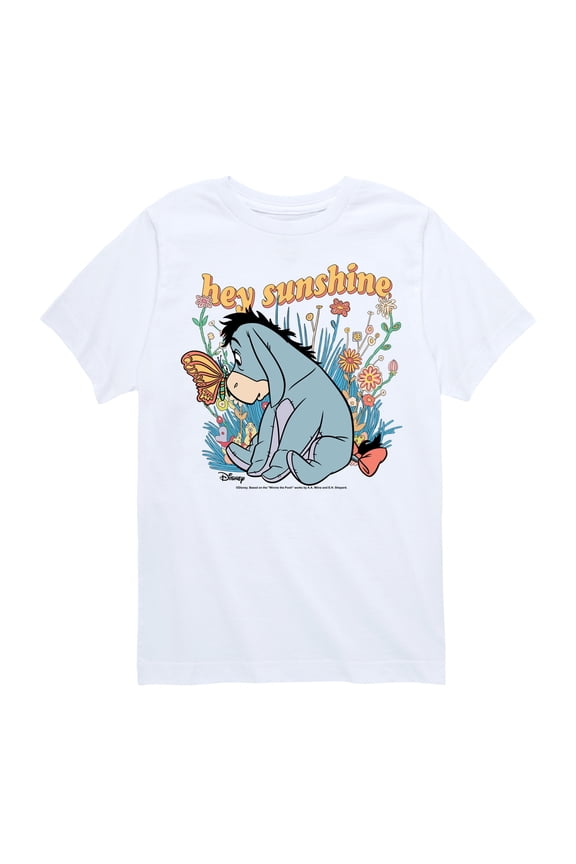 - A Butterfly Lands on Eeyore's Nose - Hey Sunshine - Toddler And Youth Short Sleeve Graphic T-Shirt