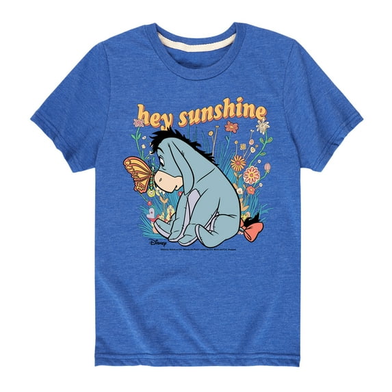 Winnie the Pooh - A Butterfly Lands on Eeyore's Nose - Hey Sunshine - Toddler And Youth Short Sleeve Graphic T-Shirt