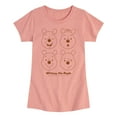 thumbnail image 1 of Winnie the Pooh - All the Faces of Pooh - Toddler And Youth Girls Short Sleeve Graphic T-Shirt, 1 of 4