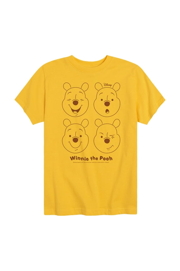 - All the Faces of Pooh - Toddler And Youth Short Sleeve Graphic T-Shirt