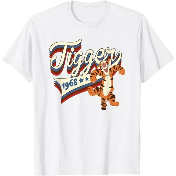 Winnie the Pooh Americana Tigger Collegiate 1968 Unisex Softstyle T-Shirt for Men Women Kids