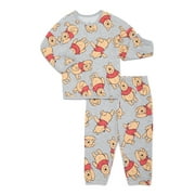 Winnie the Pooh Baby Boys or Girls Bubble Sleeve Printed Sweatshirt and Joggers Set, 2-Piece, Sizes 0/3M-24M
