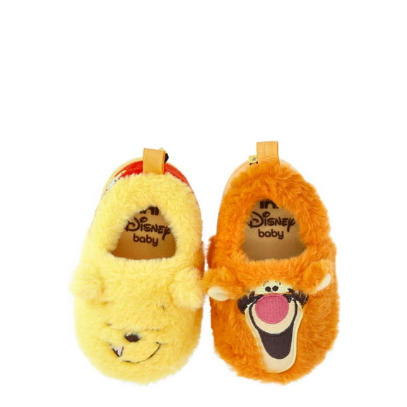 Disney Baby Boys Winnie the Pooh and Tigger Plush Slippers