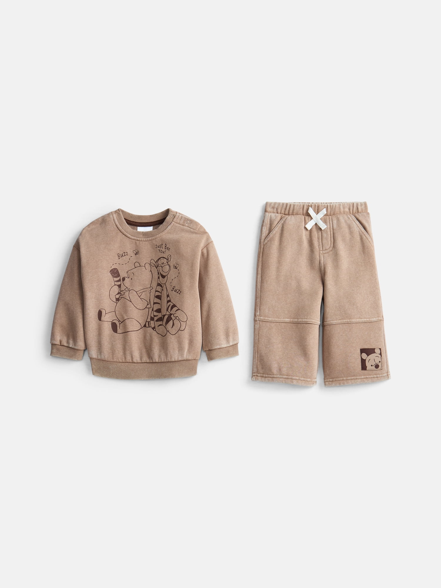 Winnie the Pooh Baby Boys Fleece Crewneck Sweatshirt and Sweatpants Set, Sizes 0/3M-24M