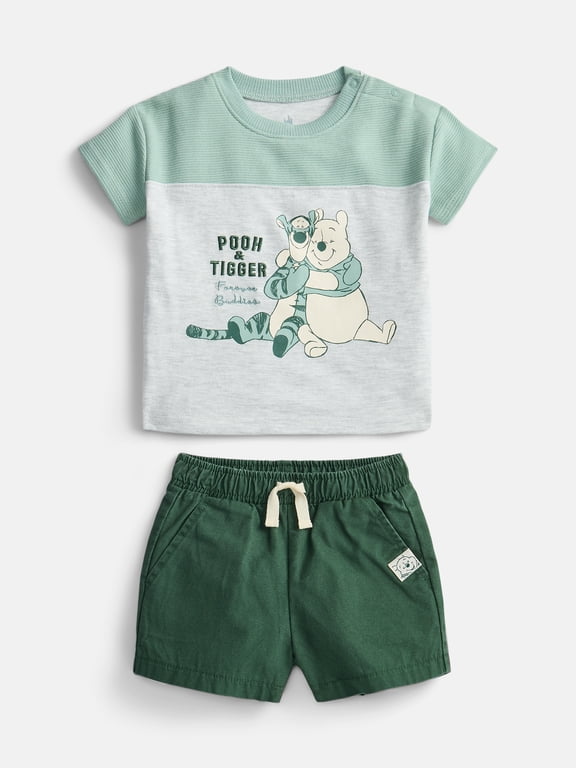 Baby Boys Graphic Tee and Matching Shorts Set, 2-Piece, Sizes 0/3M-24M