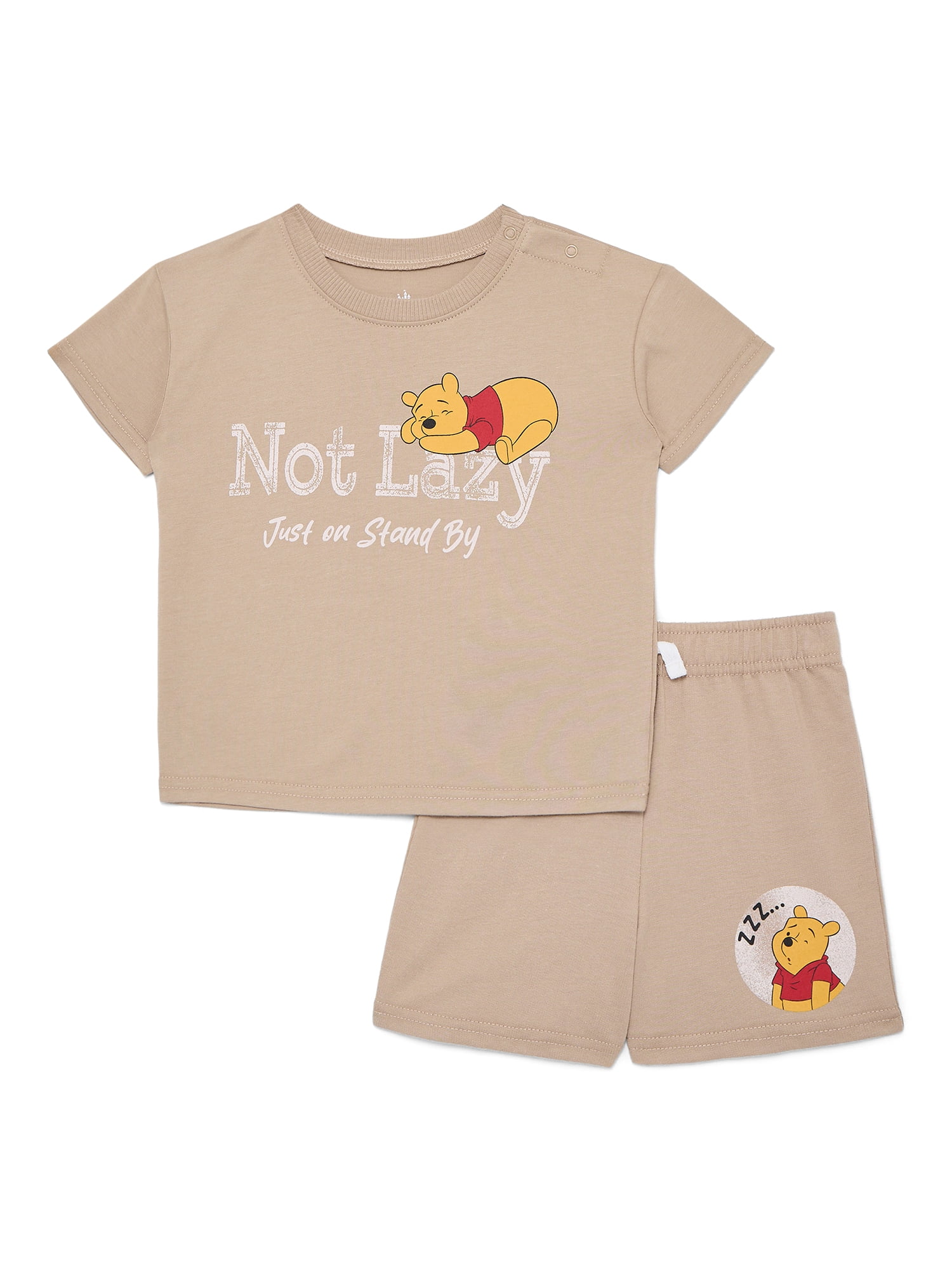 Winnie the Pooh Baby Boys' Short Sleeve Graphic Tee and Shorts Set, 2-Piece, Sizes 0/3M-24M