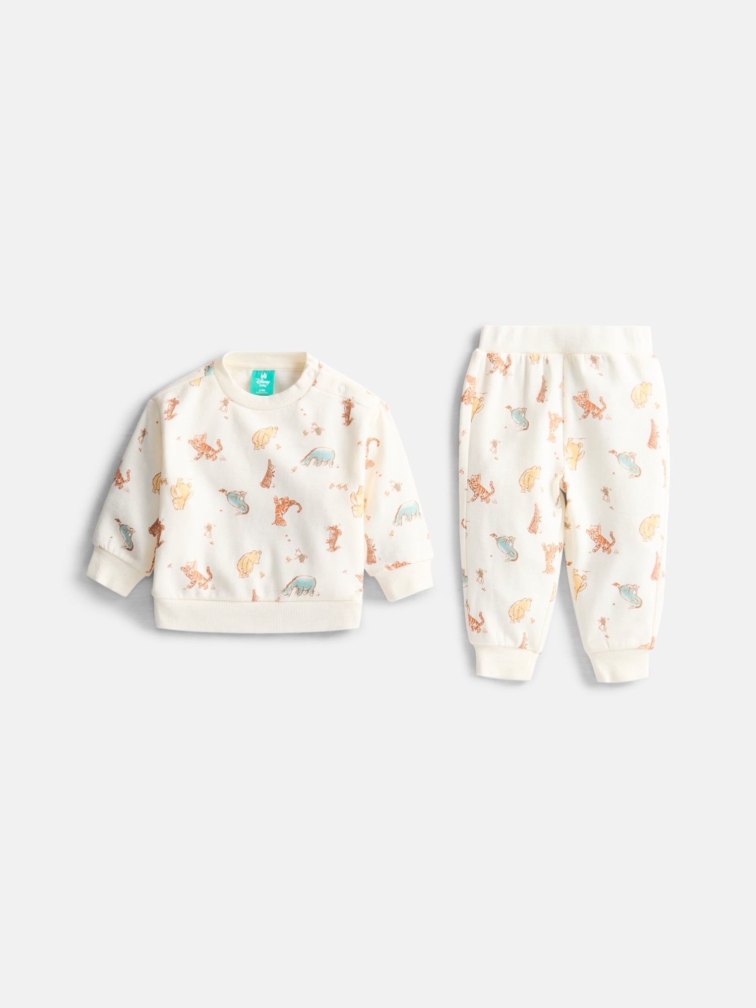 Winnie the Pooh Baby Boys' Print Sweatshirt and Jogger Pants Set, 2-Piece, Sizes 0/3M-24M
