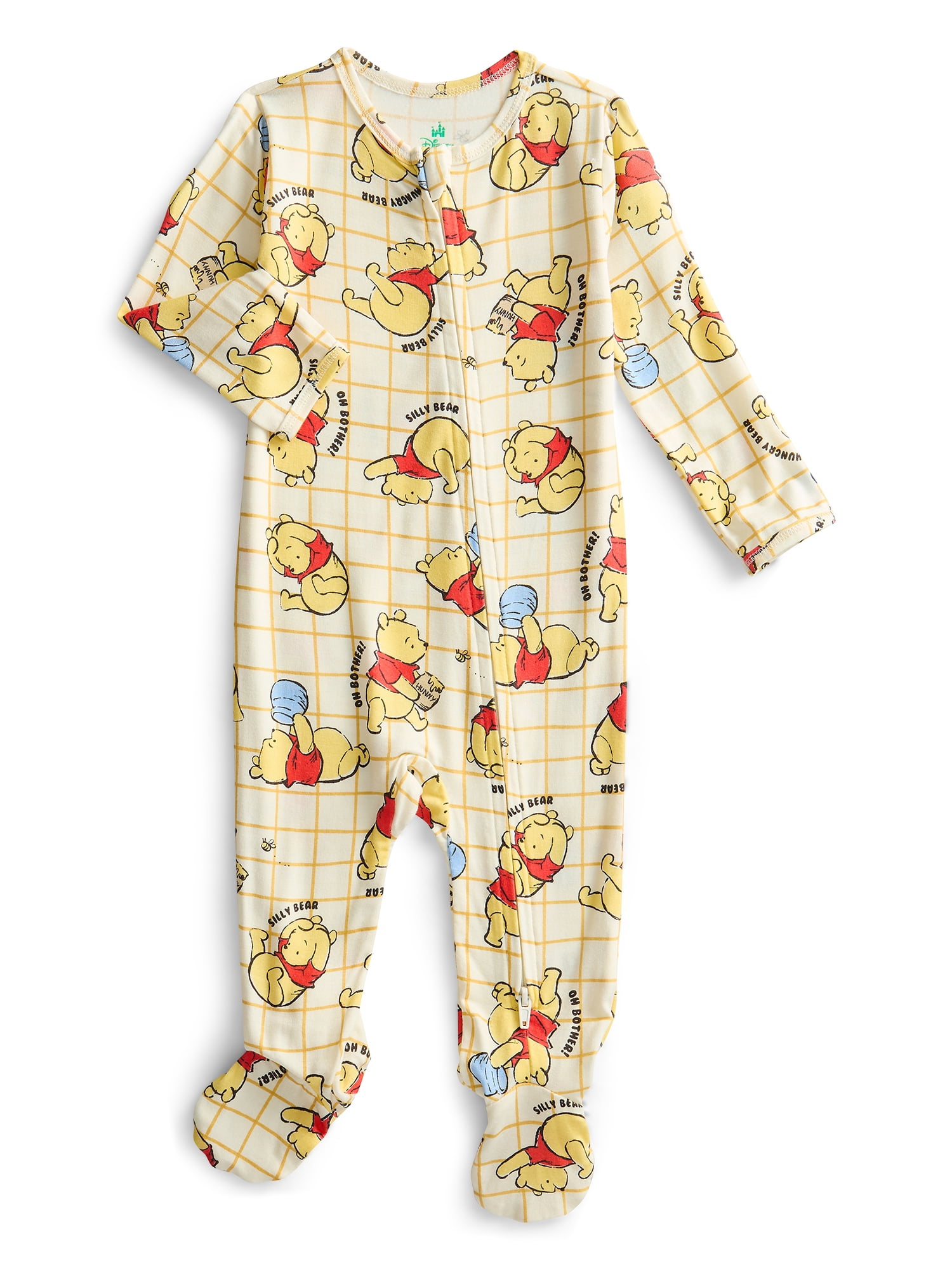 Character Baby Boys or Girls Cozy and Comfortable Viscose Two-Way Zip Footed Sleep 'N Play One-Piece Pajamas, Sizes 0M–6/9M