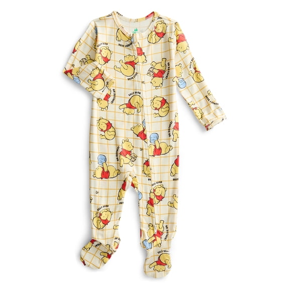 Character Baby Boys or Girls Cozy and Comfortable Viscose Two-Way Zip Footed Sleep 'N Play One-Piece Pajamas, Sizes 0M–6/9M