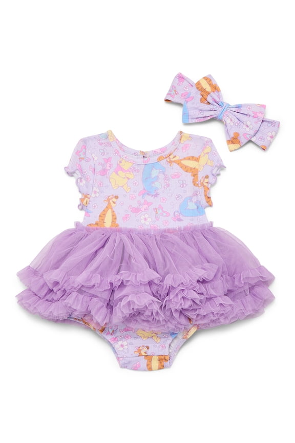 Baby Girls Tutu Bodysuit with Matching Headband, 2-Piece, Sizes Newborn-24M