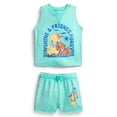 thumbnail image 1 of Winnie the Pooh Baby Boys Sleeveless Graphic Tank Top and Shorts Set, 2-Piece, Sizes 0/3M-24M, 1 of 8