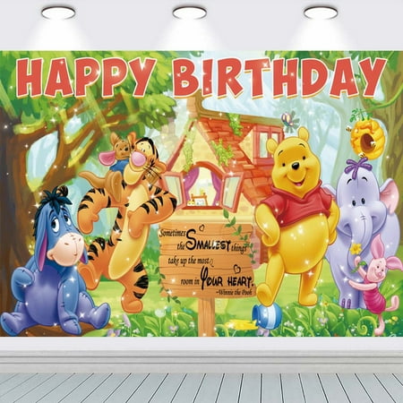 Winnie the Pooh Background Taspestry Post Banner Backdrop Party Supplies Wall Decor