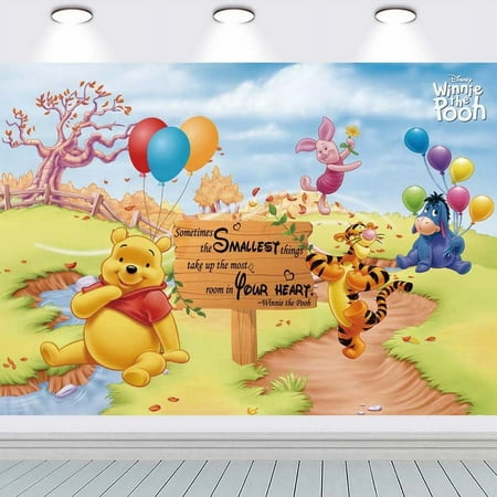 Winnie the Pooh Background Taspestry Post Banner Backdrop Party Supplies Wall Decor