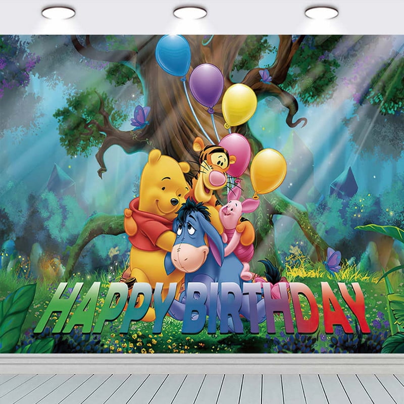 Winnie Posts Winnie the Pooh Background Taspestry Post Banner Backdrop Party ...