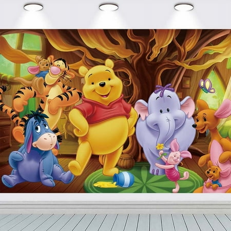Winnie the Pooh Background Taspestry Post Banner Backdrop Party Supplies Wall Decor