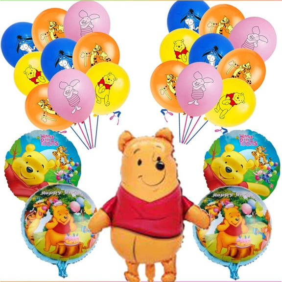 Winnie the Pooh Balloons Party Supplies Decor Set Decorations Kit Fans Birthday