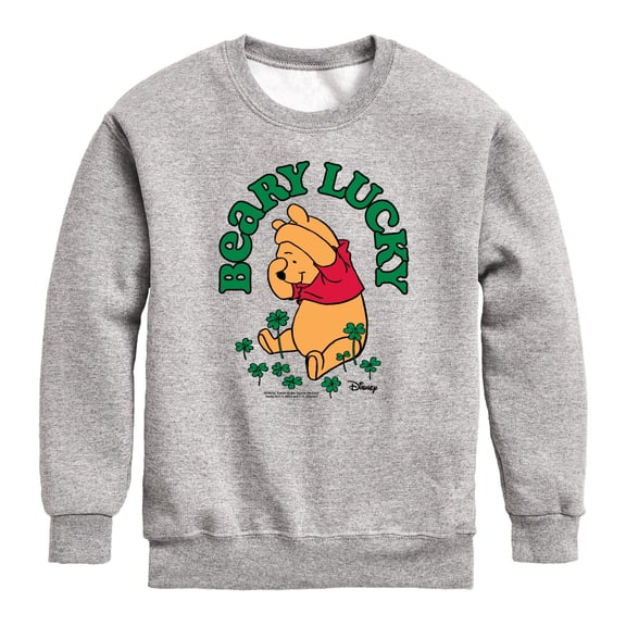 Winnie the Pooh - Beary Lucky - Youth Boys Crew Fleece Sweatshirt
