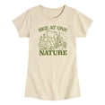 thumbnail image 1 of Winnie the Pooh - Bee At One With Nature - Toddler Girls Fitted Short Sleeve T-Shirt, 1 of 4