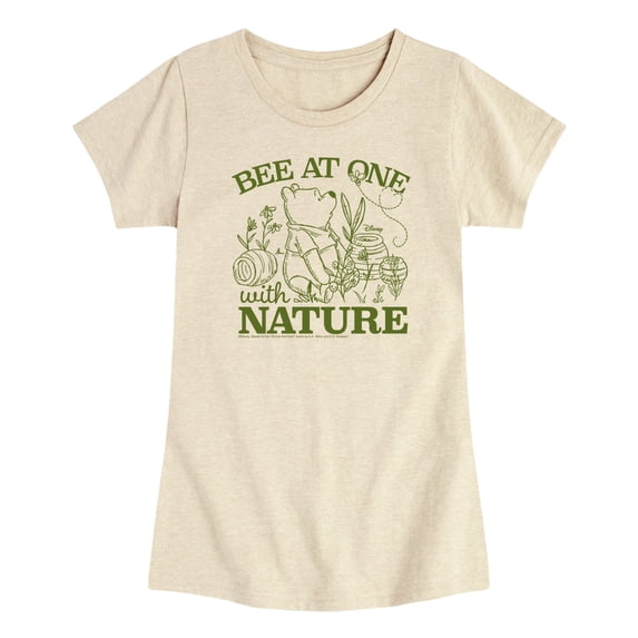 Winnie the Pooh - Bee At One With Nature - Toddler Girls Fitted Short Sleeve T-Shirt