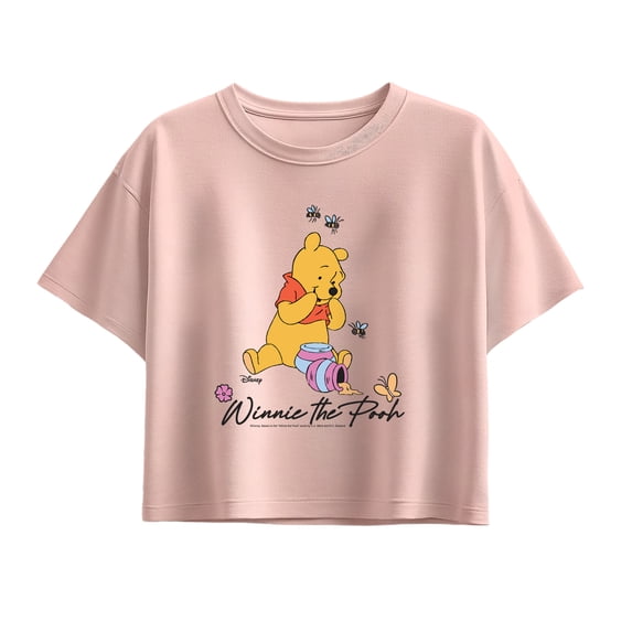 Winnie the Pooh - Bees and Honey - Youth Girls Boxy T-Shirt