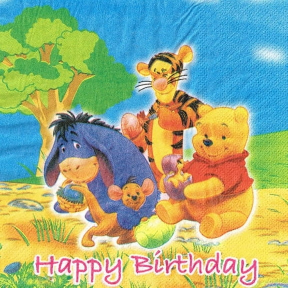 Winnie the Pooh 'Birthday Cake' Lunch Napkins (16ct)