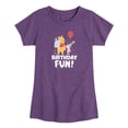 thumbnail image 1 of Winnie the Pooh - Birthday Fun - Toddler Girls Fitted Short Sleeve T-Shirt, 1 of 4