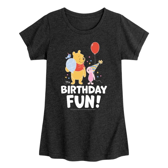 Winnie the Pooh - Birthday Fun - Youth Girls Fitted Short Sleeve T-Shirt