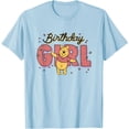 thumbnail image 1 of Winnie the Pooh Birthday Girl Buzzing Bees Unisex Softstyle T-Shirt for Men Women Kids,Light Blue Color,Size 3XL, 1 of 5