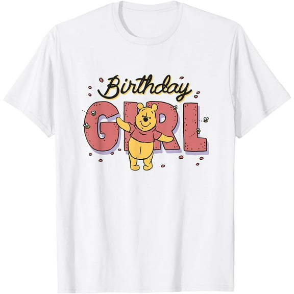 Winnie the Pooh Birthday Girl Buzzing Bees Unisex Softstyle T-Shirt for Men Women Kids