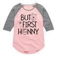 thumbnail image 1 of Winnie the Pooh - But First Honey - Toddler And Youth Girls Raglan Graphic T-Shirt, 1 of 3