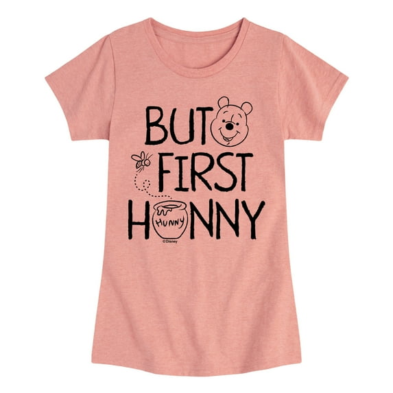 Winnie the Pooh - But First Honey - Toddler And Youth Girls Short Sleeve Graphic T-Shirt